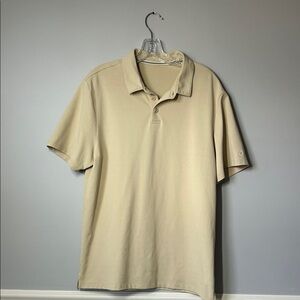 Vuori tan cream polo size large